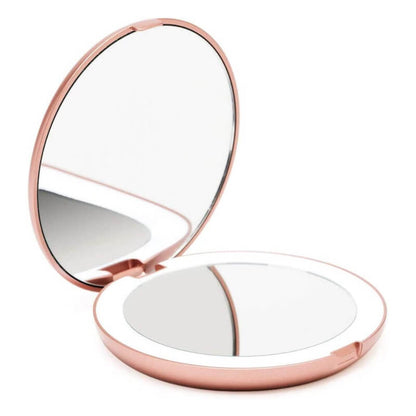 MiraGlow - Hand Held Rechargeable Led Makeup Mirror With 5x Magnification